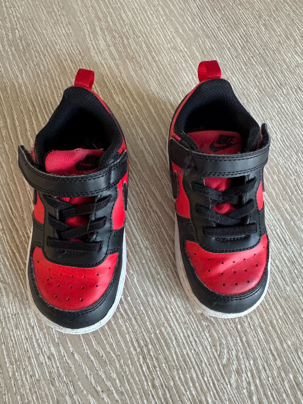 Toddler Nike Red & Black Court Borough Low Sneaker, 8